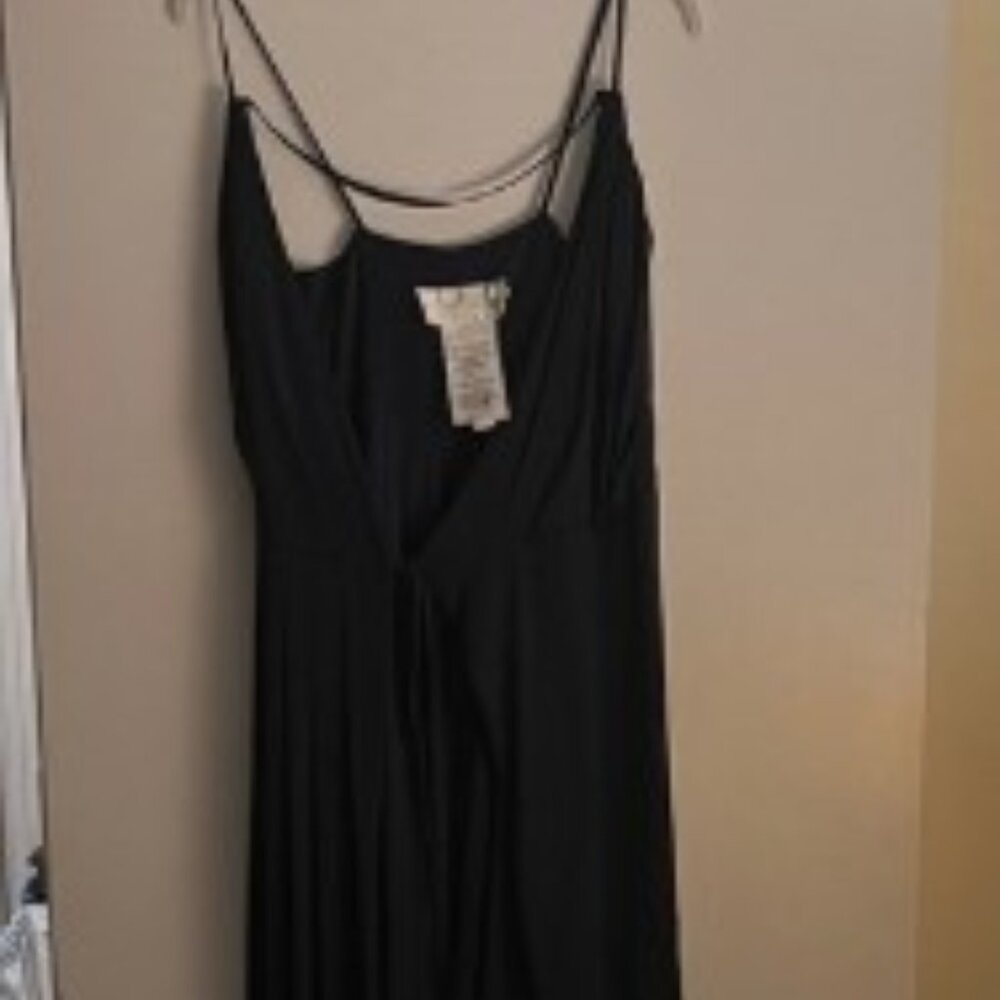 Elegant Navy David’s Bridal Maxi Dress